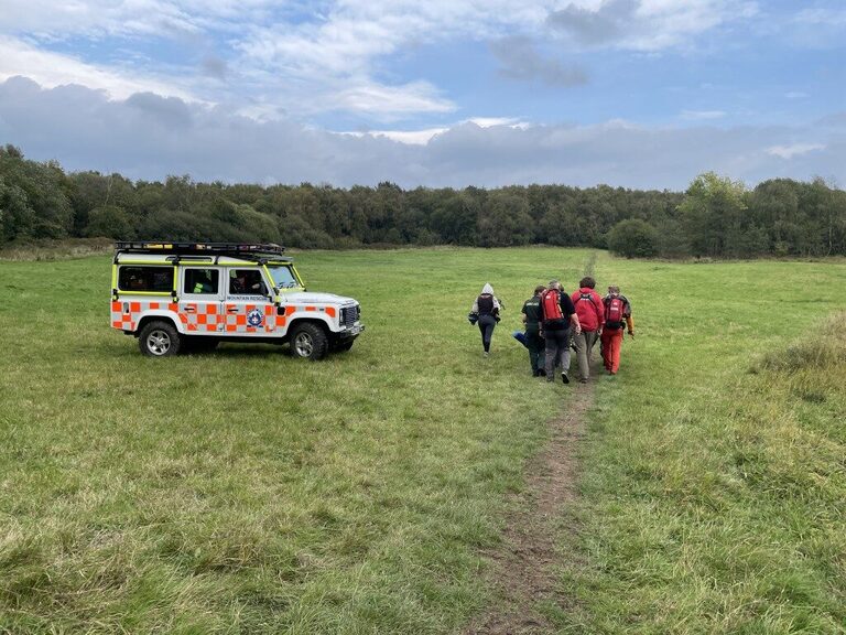 Wheeling back to the ambulance
